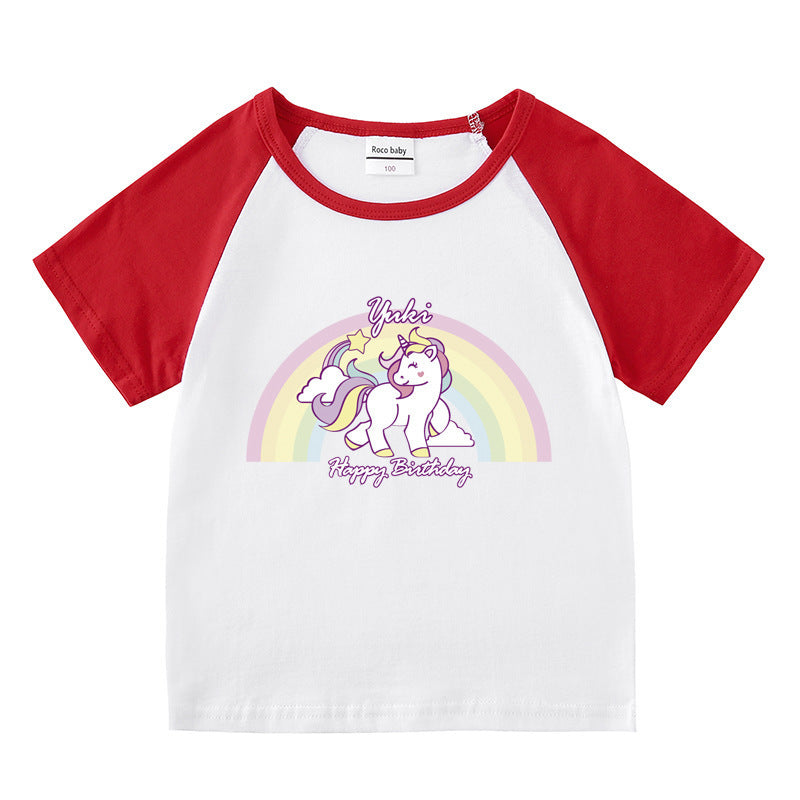 Kinder-Sommer-T-Shirt mit kurzen Ärmeln