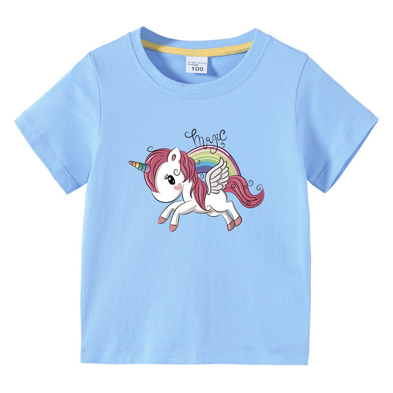 Sommer-Kurzarm-T-Shirt für Kinder