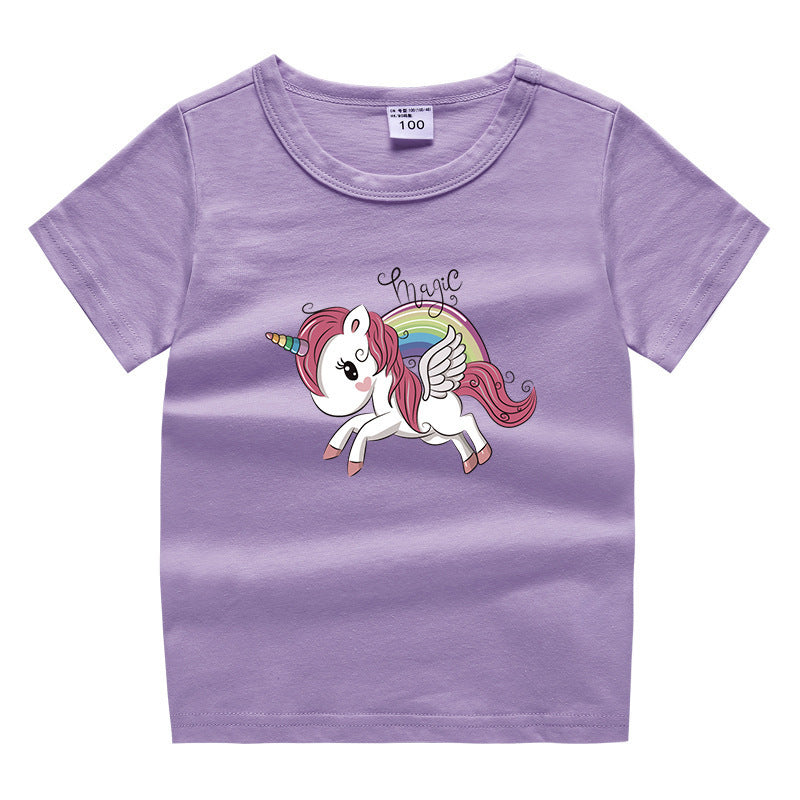 Kinder-Sommer-Kurzarm-T-Shirt