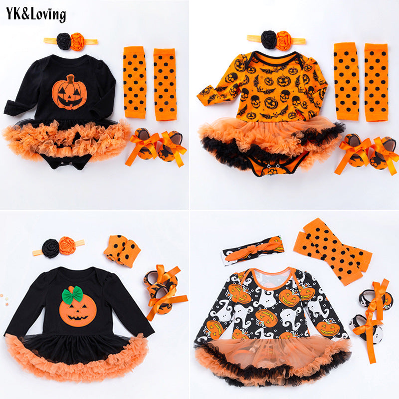 Robe combinaison bébé fille – Ensemble 4 pièces Halloween