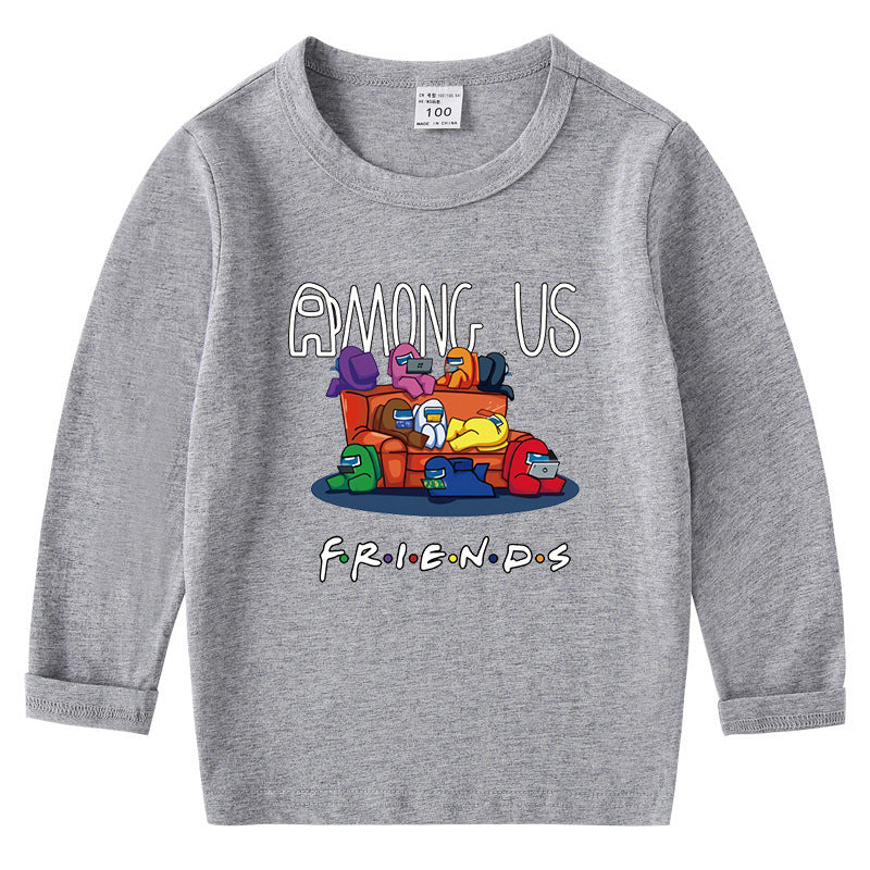 T-shirt manches longues enfant – Col rond en coton