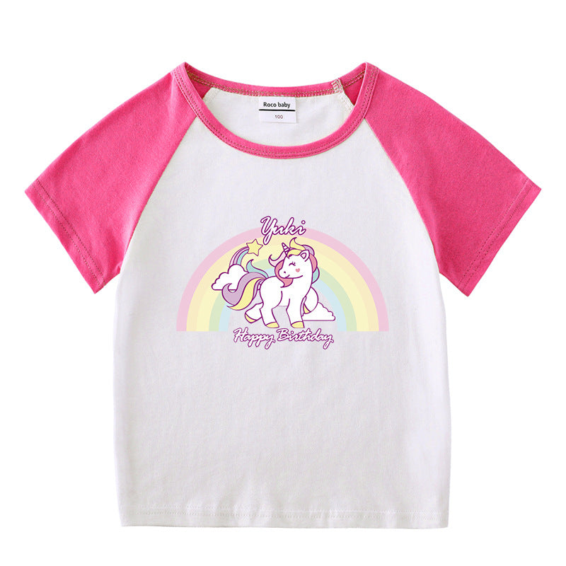 Kinder-Sommer-T-Shirt mit kurzen Ärmeln