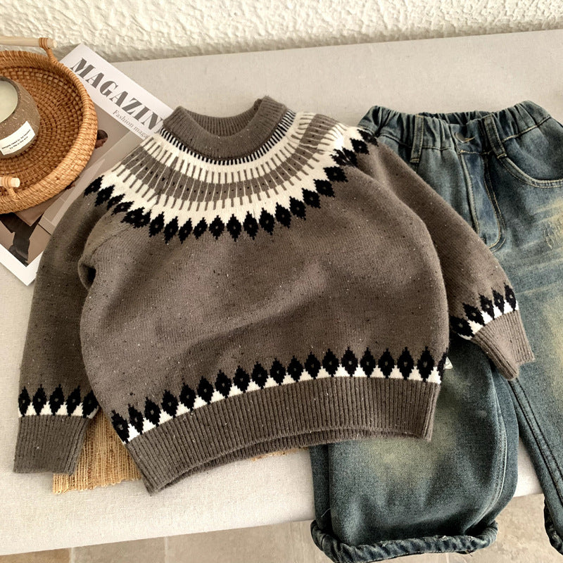 Kinder Fair Isle Jacquardpullover