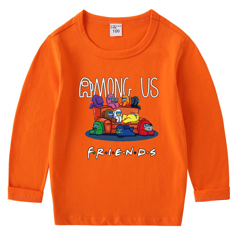 T-shirt manches longues enfant – Col rond en coton