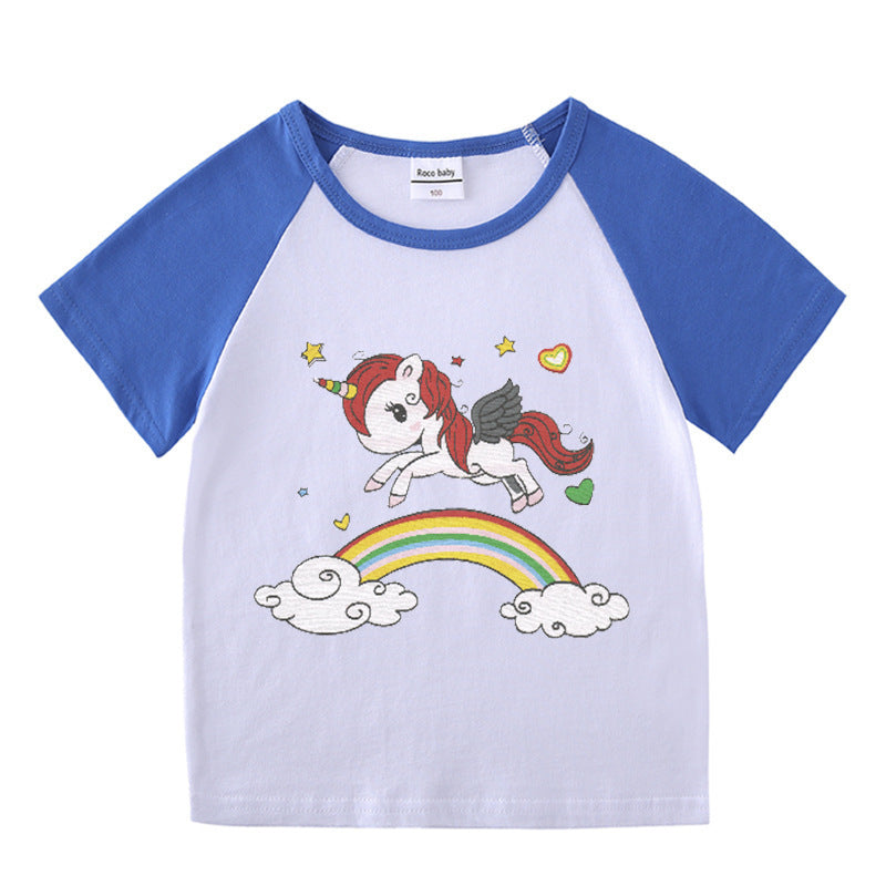 Kinder-Sommer-Kurzarm-T-Shirt