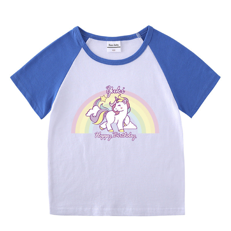 Kinder-Sommer-T-Shirt mit kurzen Ärmeln