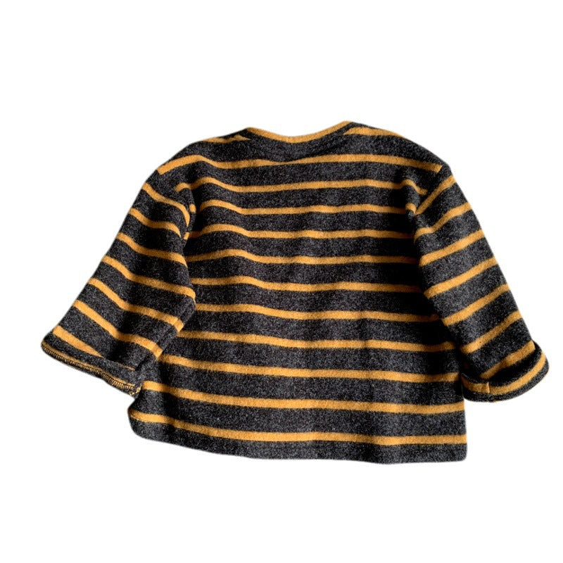 Gestreifter Strickpullover T-Shirt Baby-Mädchen-Pullover