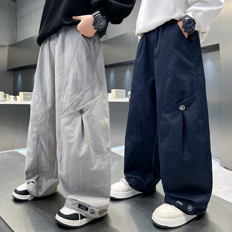Freizeithose mit geradem Bein für Jungen, Streetwear-Look, lässige Kinderhose