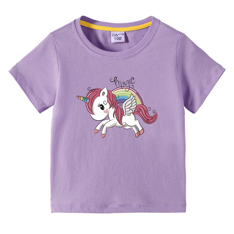 Sommer-Kurzarm-T-Shirt für Kinder