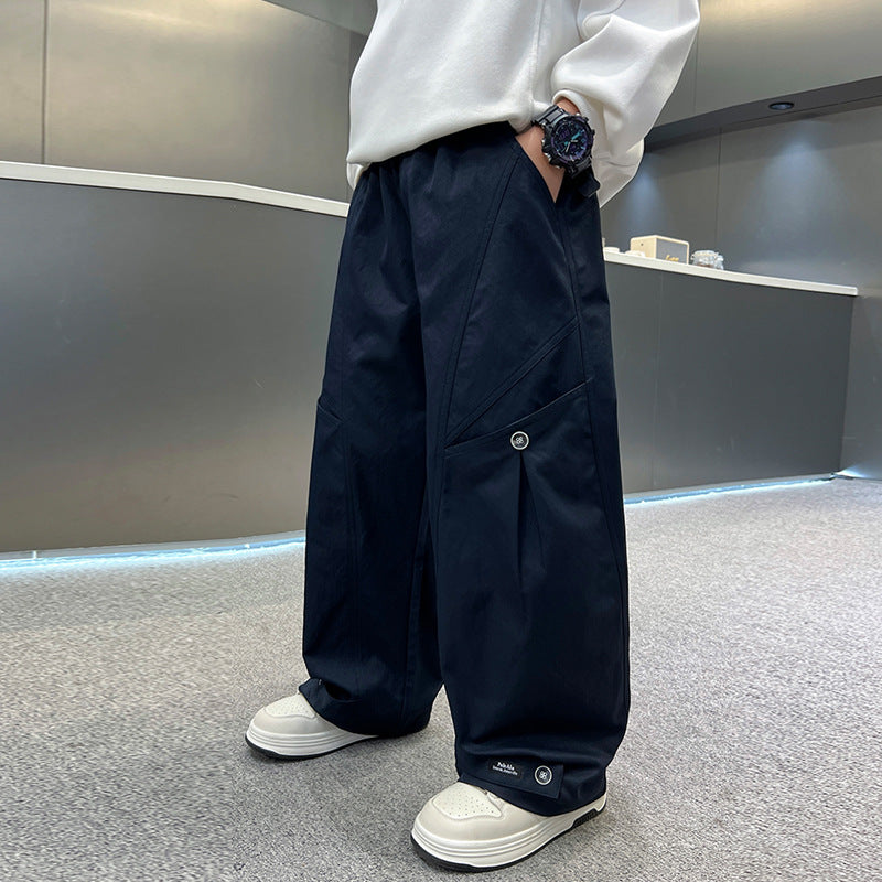 Pantalon droit casual pour garçon - Style streetwear