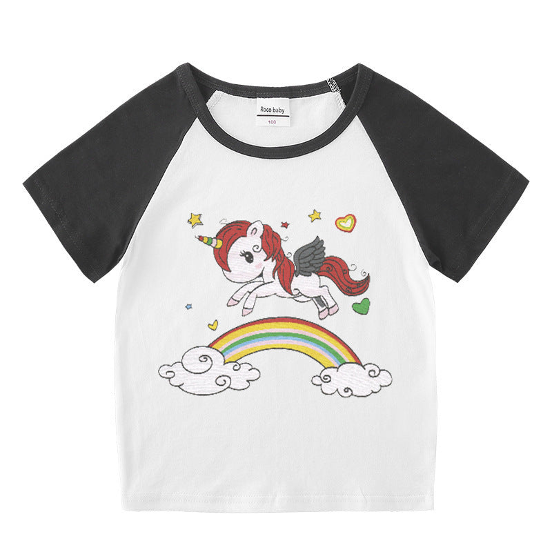 Kinder-Sommer-Kurzarm-T-Shirt