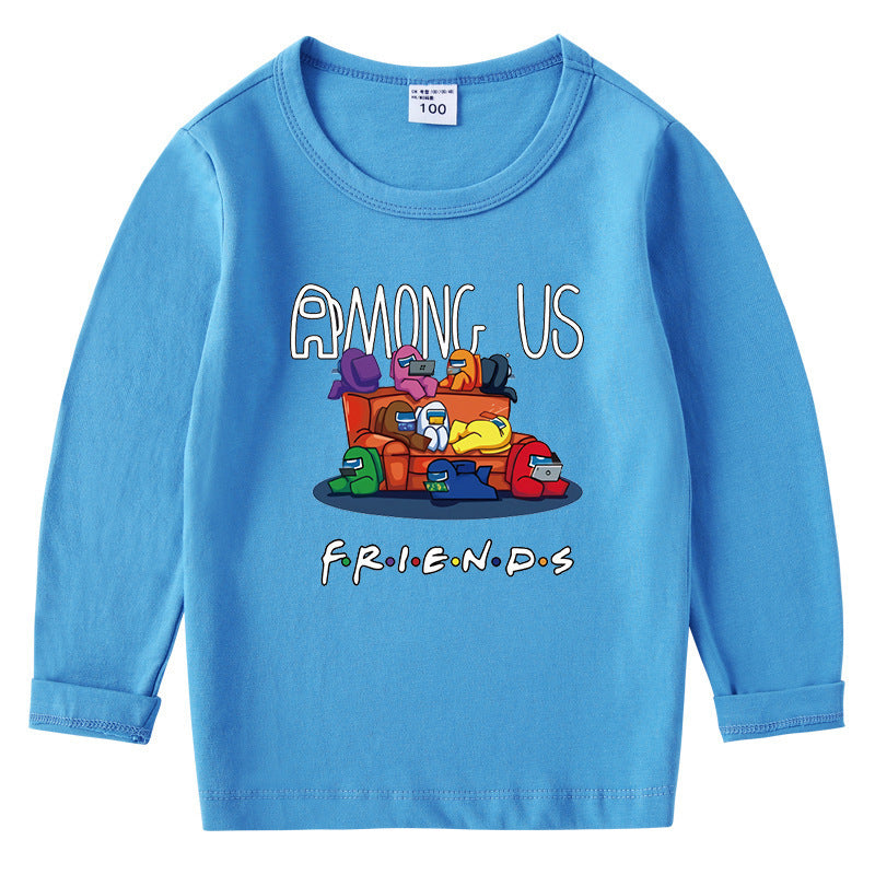 T-shirt manches longues enfant – Col rond en coton