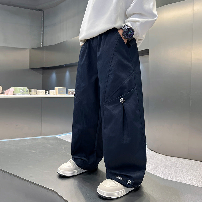 Casual Straight Leg Pants for Boys Streetwear Look Kids Casual Trousers