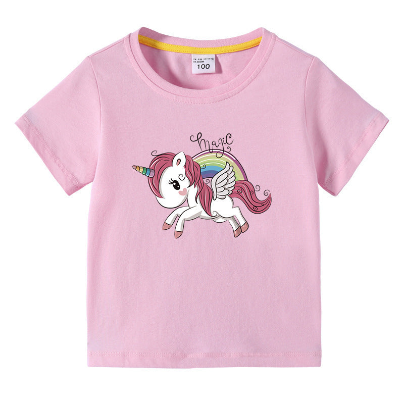 Sommer-Kurzarm-T-Shirt für Kinder