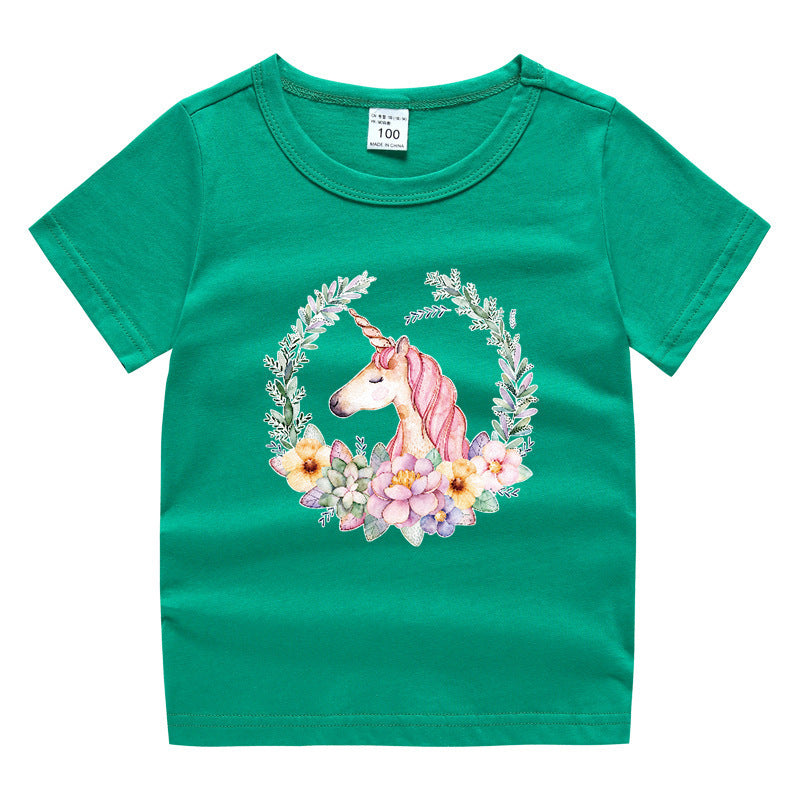 Kinder-Sommer-Kurzarm-T-Shirt
