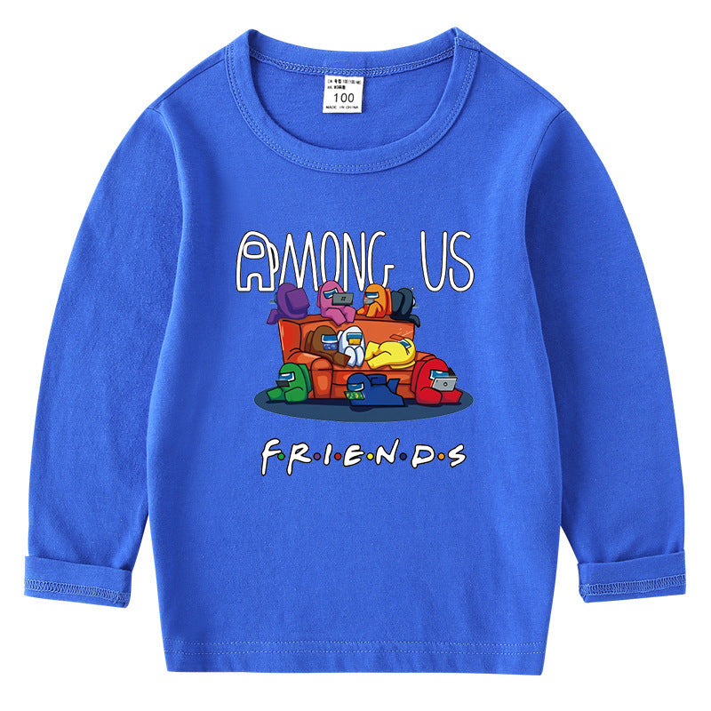 T-shirt manches longues enfant – Col rond en coton