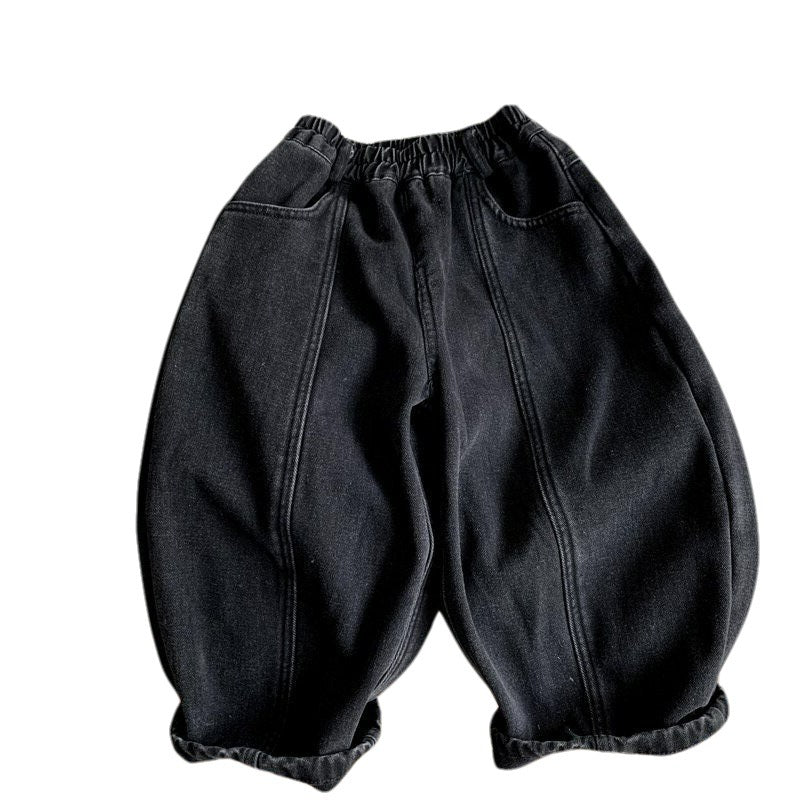 Mädchen Winter-Overall Samtjeans für Kinder