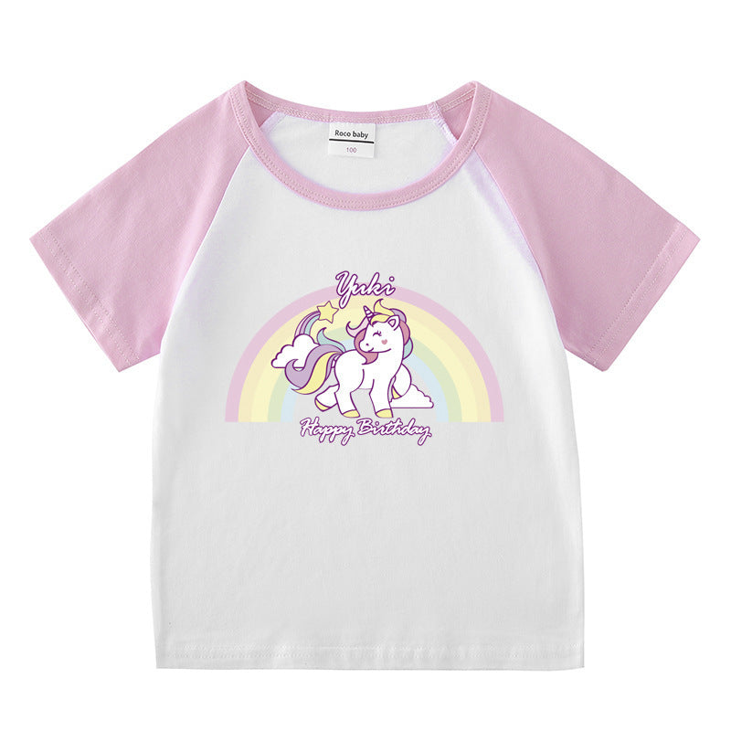 Kinder-Sommer-T-Shirt mit kurzen Ärmeln