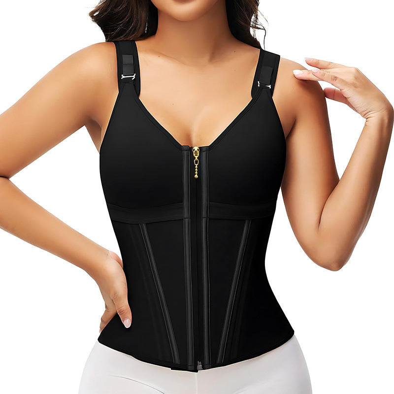 Mesh Stütz- und Formweste mit 15 Knochen, schlankmachender Taillenformer, Body Shaper