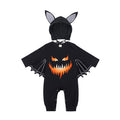 Baby Halloween Langarm Strampler mit Kürbis- und Fledermaus-Design, Body für Kleinkinder