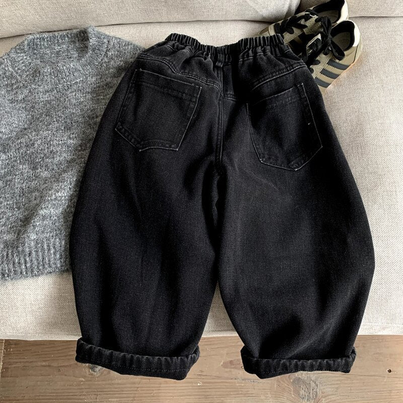 Mädchen Winter-Overall Samtjeans für Kinder