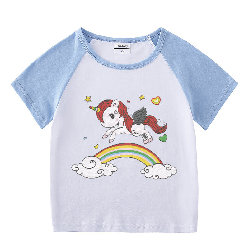 Kinder-Sommer-Kurzarm-T-Shirt