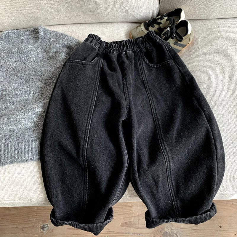 Mädchen Winter-Overall Samtjeans für Kinder
