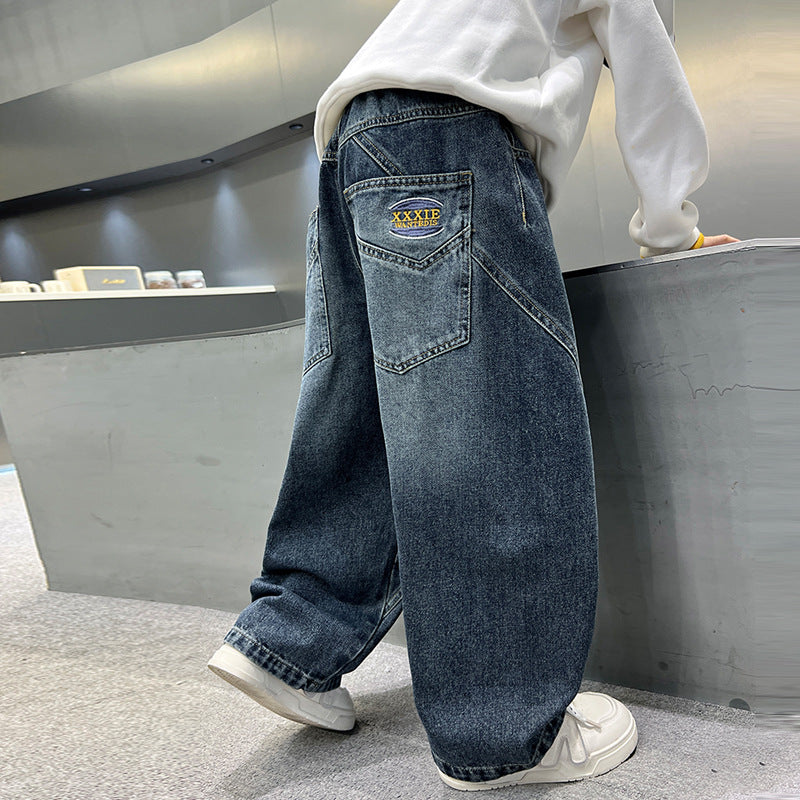 Casual Straight Leg Jeans for Boys