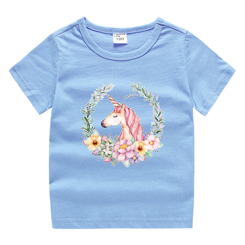 Kinder-Sommer-Kurzarm-T-Shirt