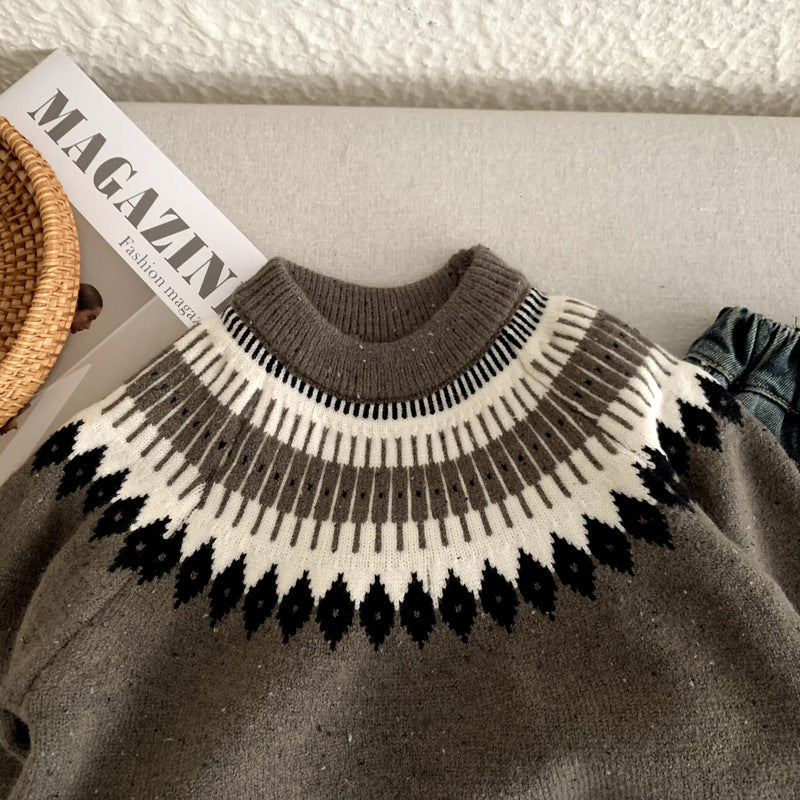 Kinder Fair Isle Jacquardpullover