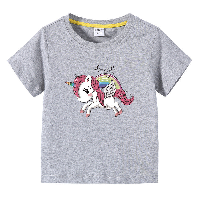 Sommer-Kurzarm-T-Shirt für Kinder