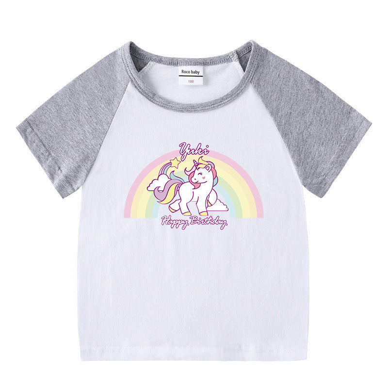 Kinder-Sommer-T-Shirt mit kurzen Ärmeln