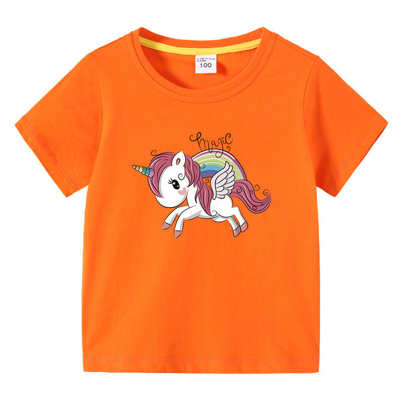 Sommer-Kurzarm-T-Shirt für Kinder
