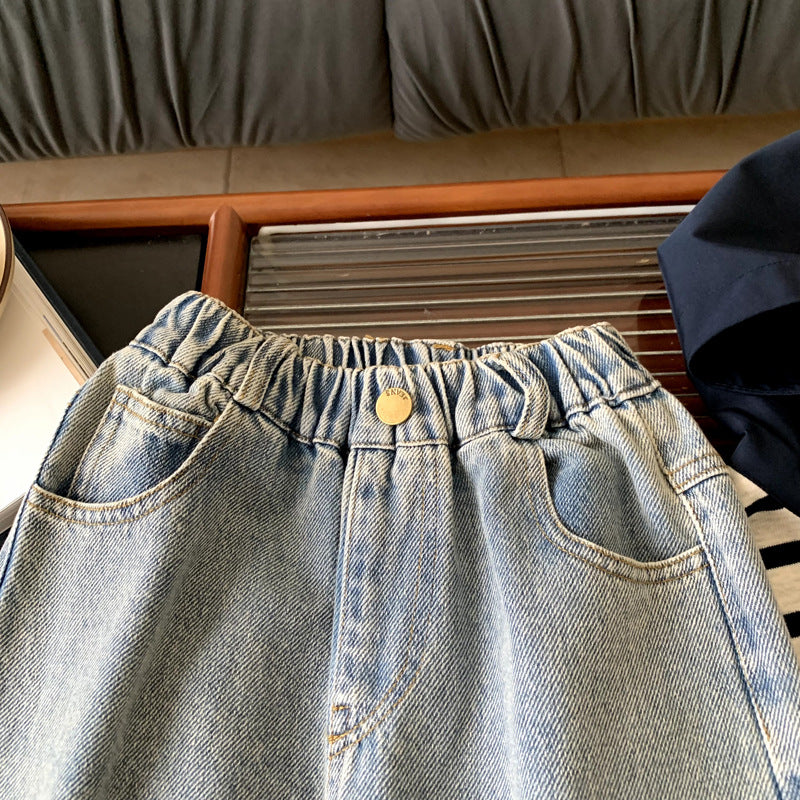 Boys' jeans autumn clothing children's pants