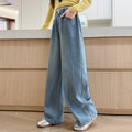 Charmante Mädchenhose, lässige gerade weite Jeans