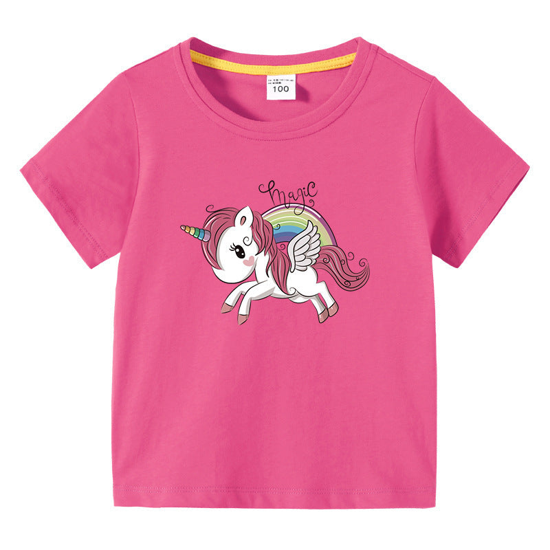 Sommer-Kurzarm-T-Shirt für Kinder