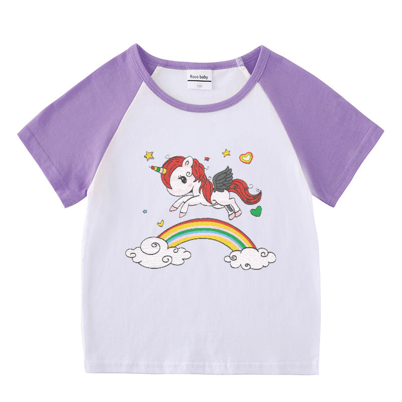 Kinder-Sommer-Kurzarm-T-Shirt
