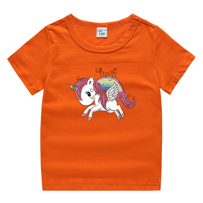 Kinder-Sommer-Kurzarm-T-Shirt
