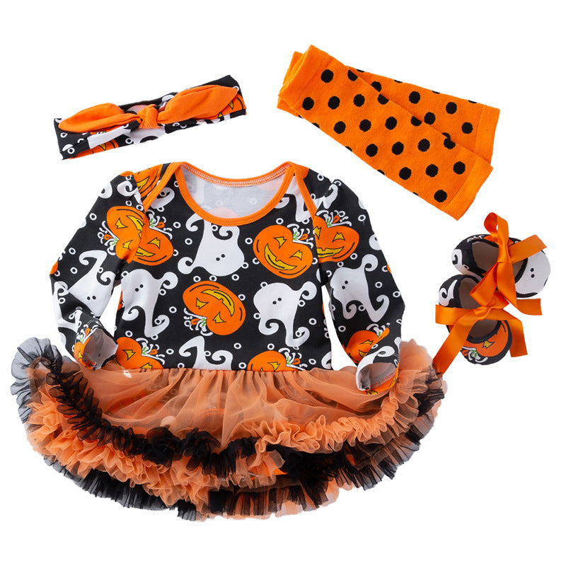 Robe combinaison bébé fille – Ensemble 4 pièces Halloween