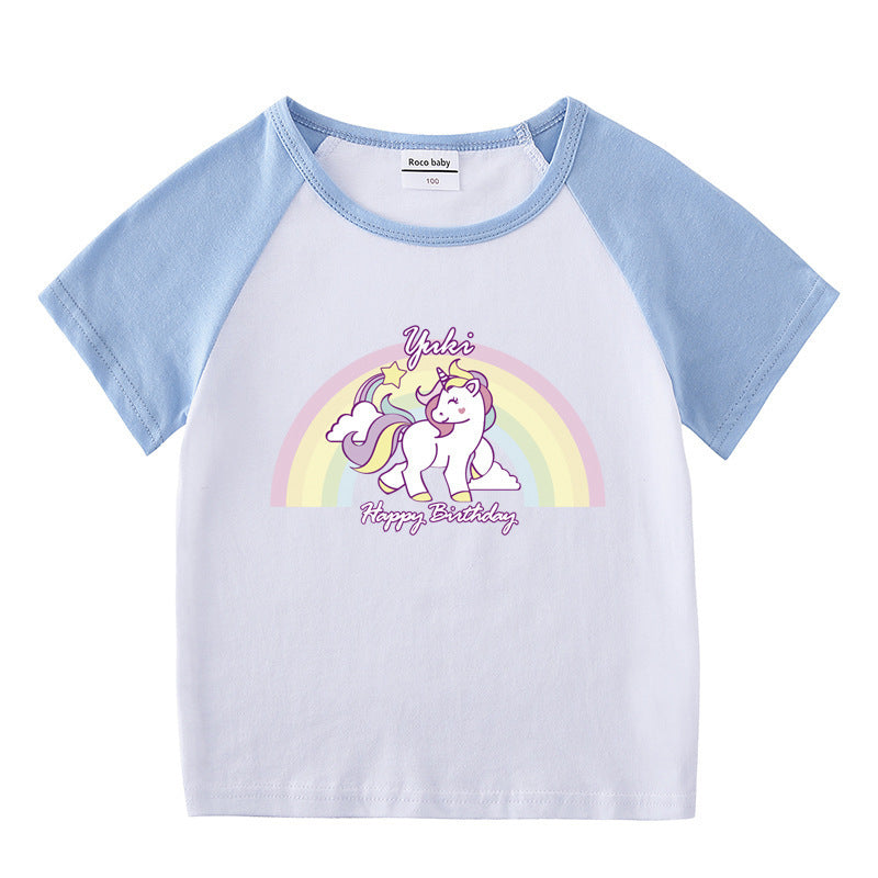 Kinder-Sommer-T-Shirt mit kurzen Ärmeln