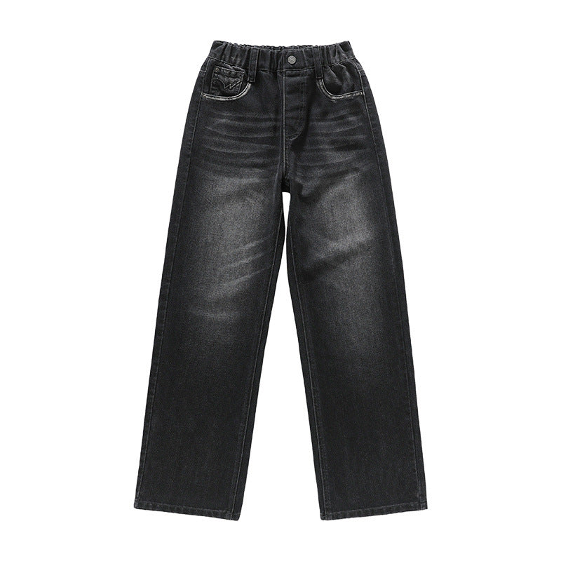 Girls' Straight Leg Wide Leg Jeans