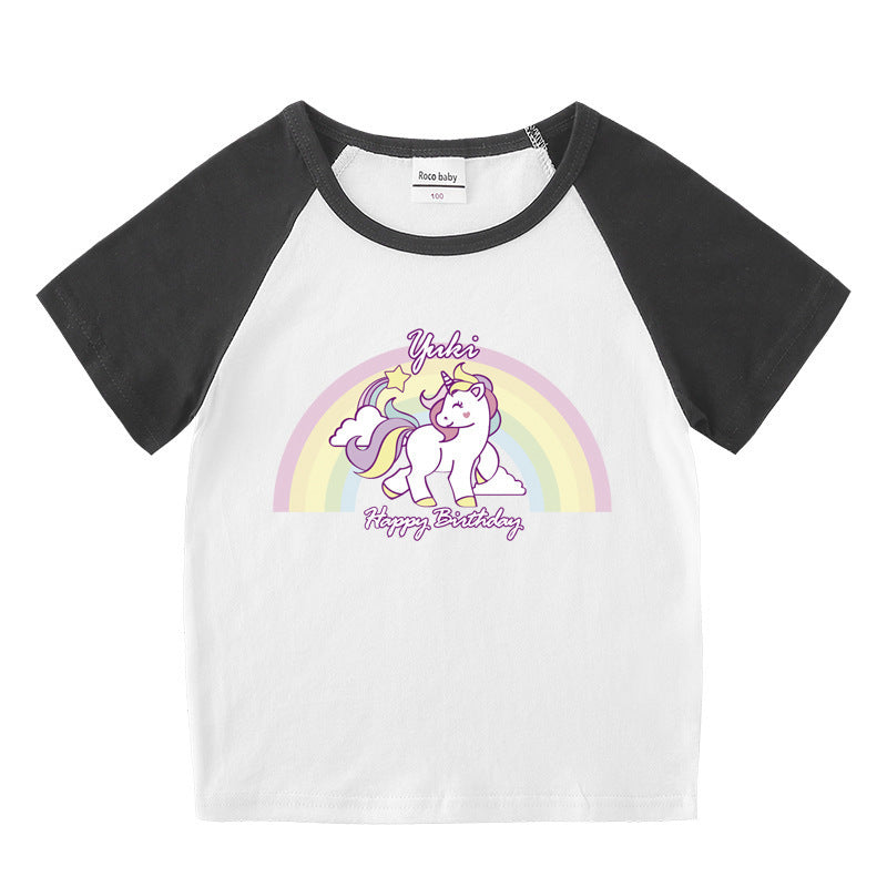 Kinder-Sommer-T-Shirt mit kurzen Ärmeln