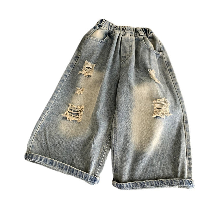 Zerrissene Jeans für Jungen und Mädchen