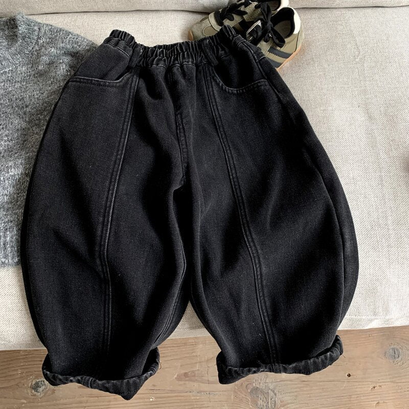 Mädchen Winter-Overall Samtjeans für Kinder
