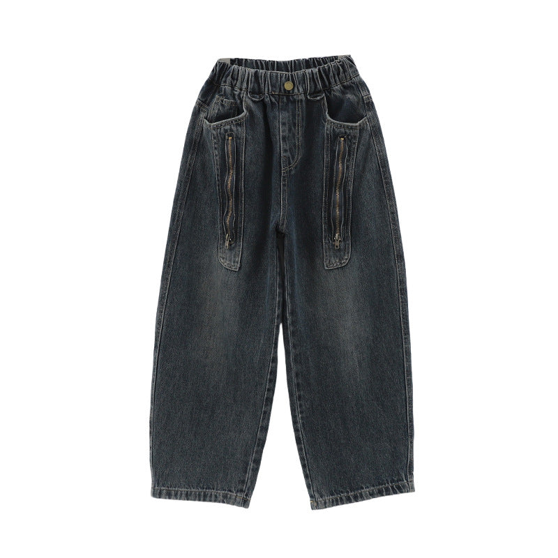 Boy Casual Straight Leg Jeans Pants