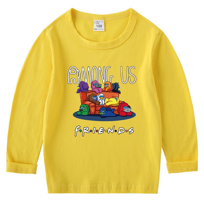 T-shirt manches longues enfant – Col rond en coton
