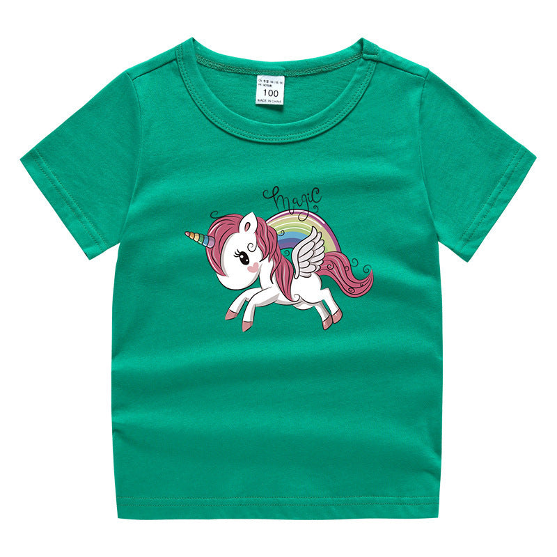 Kinder-Sommer-Kurzarm-T-Shirt