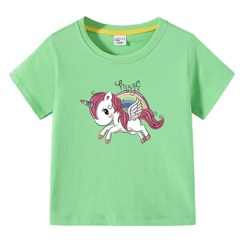 Sommer-Kurzarm-T-Shirt für Kinder