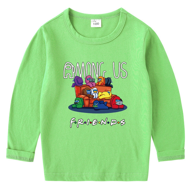 T-shirt manches longues enfant – Col rond en coton