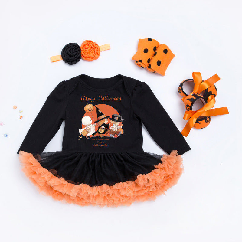Robe combinaison bébé fille – Ensemble 4 pièces Halloween
